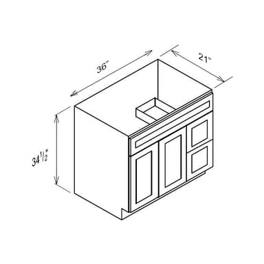 Greystone Shaker - S3621BDR-34-1/2"